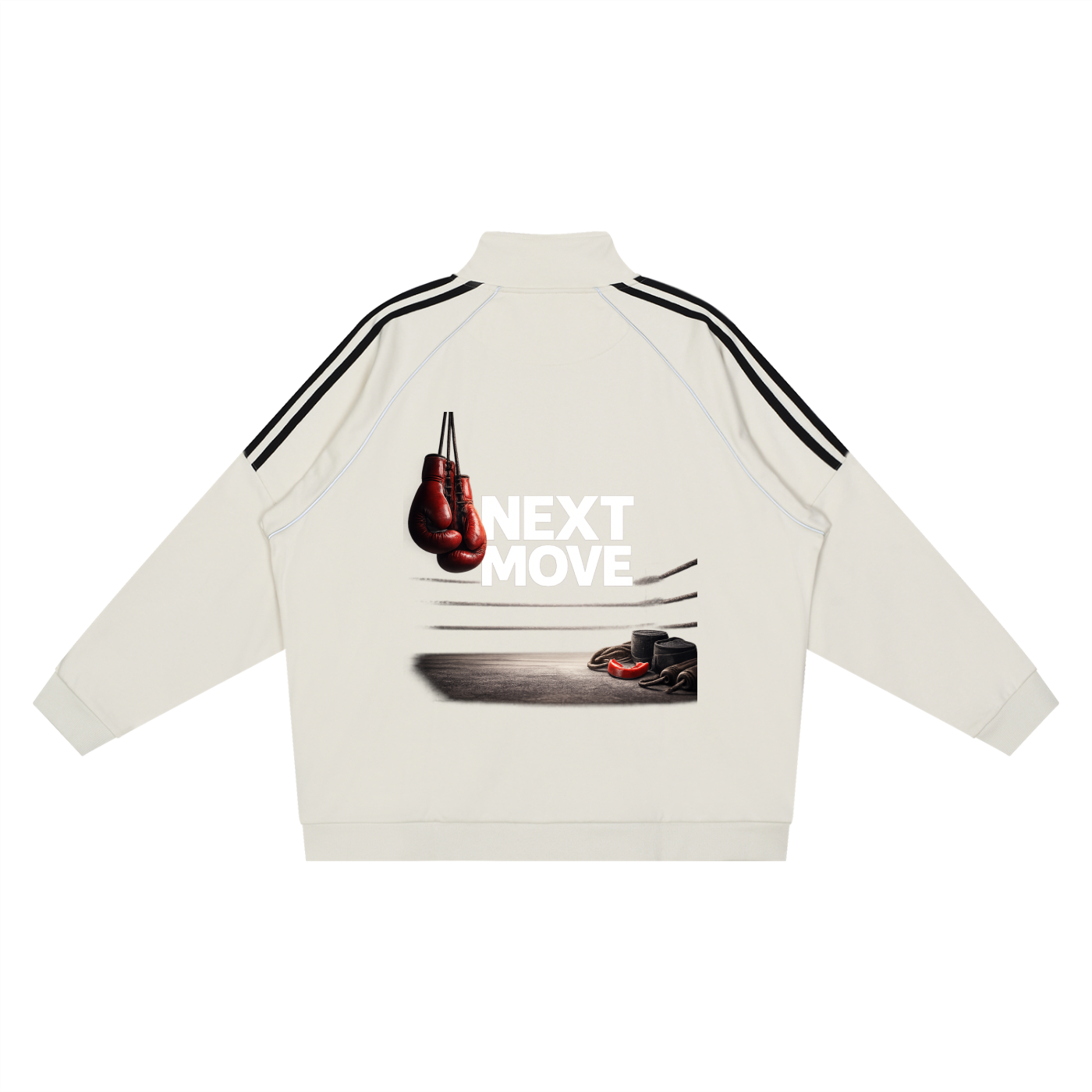 Reflection Striped Raglan Sleeve  Jacket