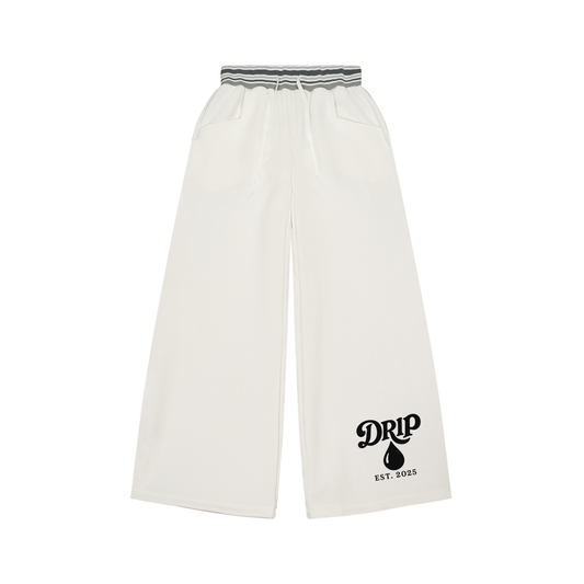 Striped Waist Wide Leg Pants