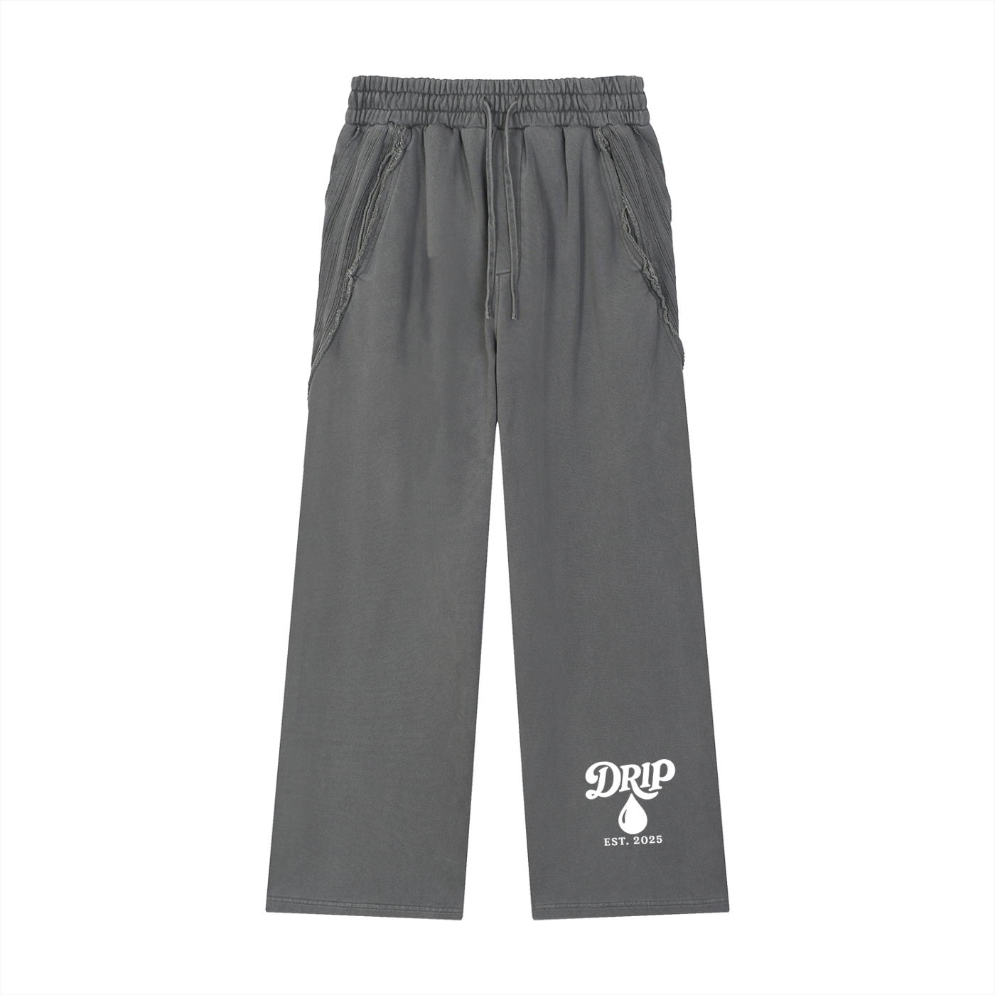 Snow Washed Tape Raw Edge Sweatpants
