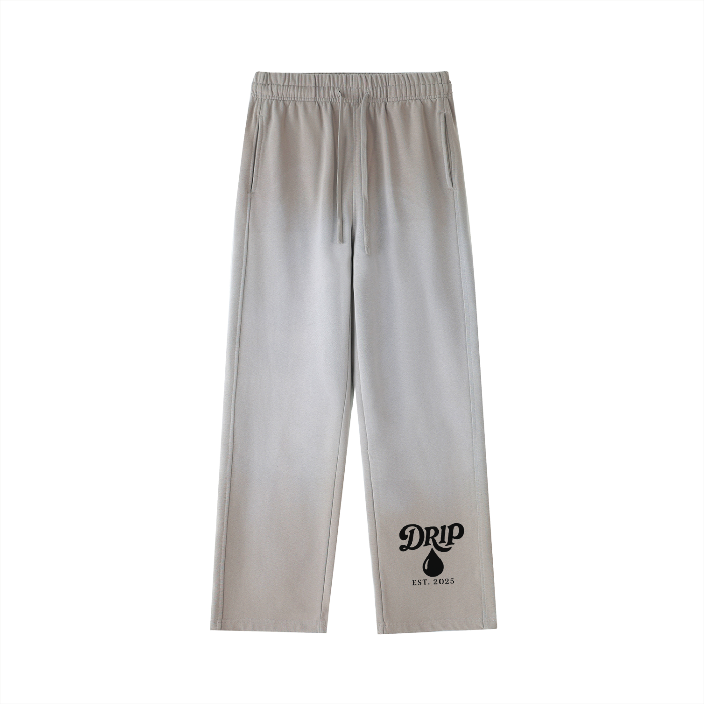 Vintage Washed Gradient Straight-Leg Sweatpants