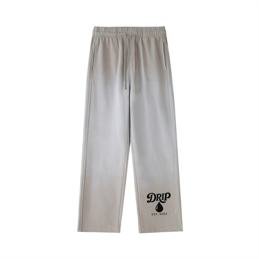 Vintage Washed Gradient Straight-Leg Sweatpants