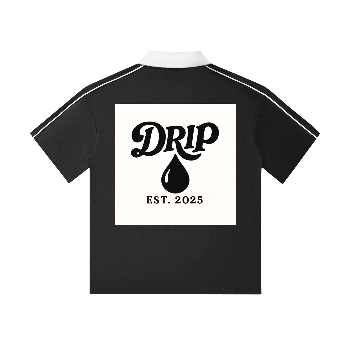 Contrast Collar Short-Sleeve Polo Shirt