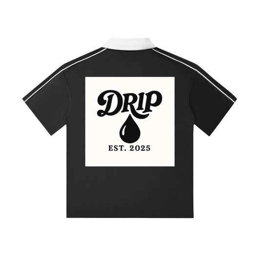 Contrast Collar Short-Sleeve Polo Shirt