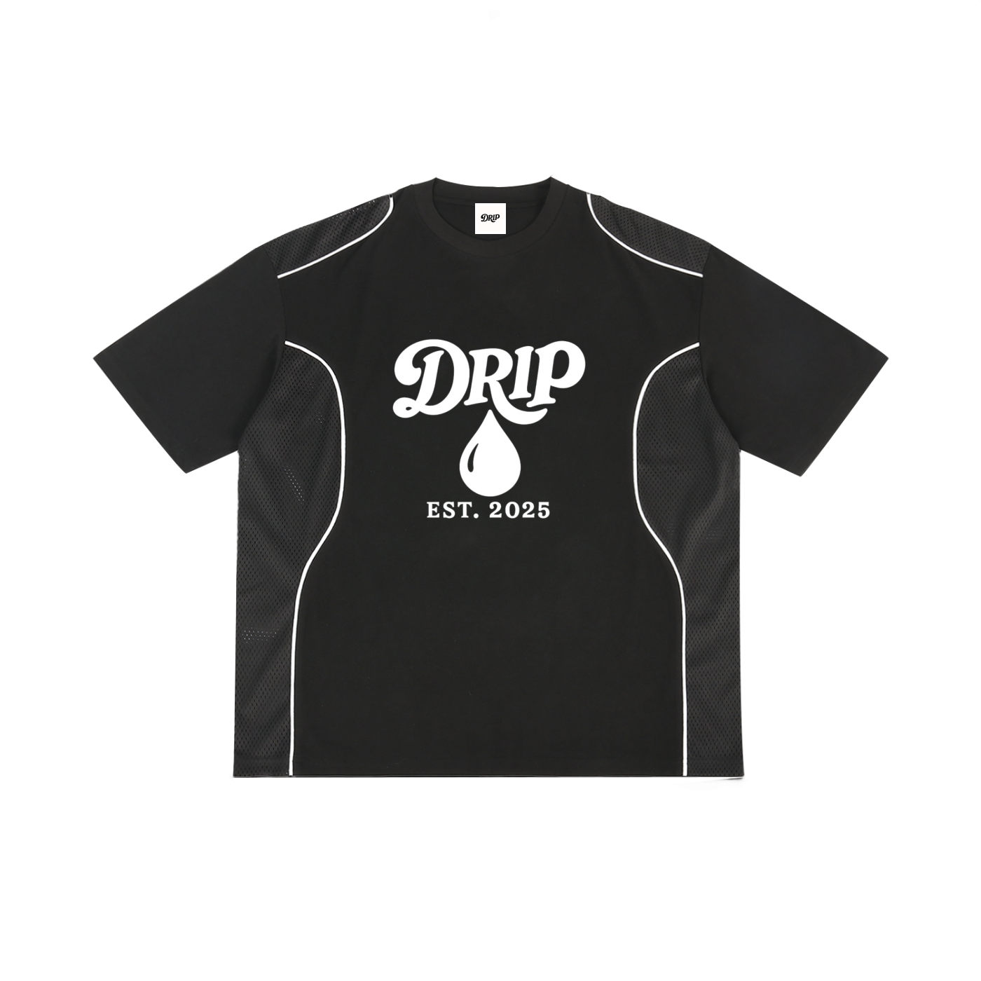 Contrast Piped Panel T-Shirt