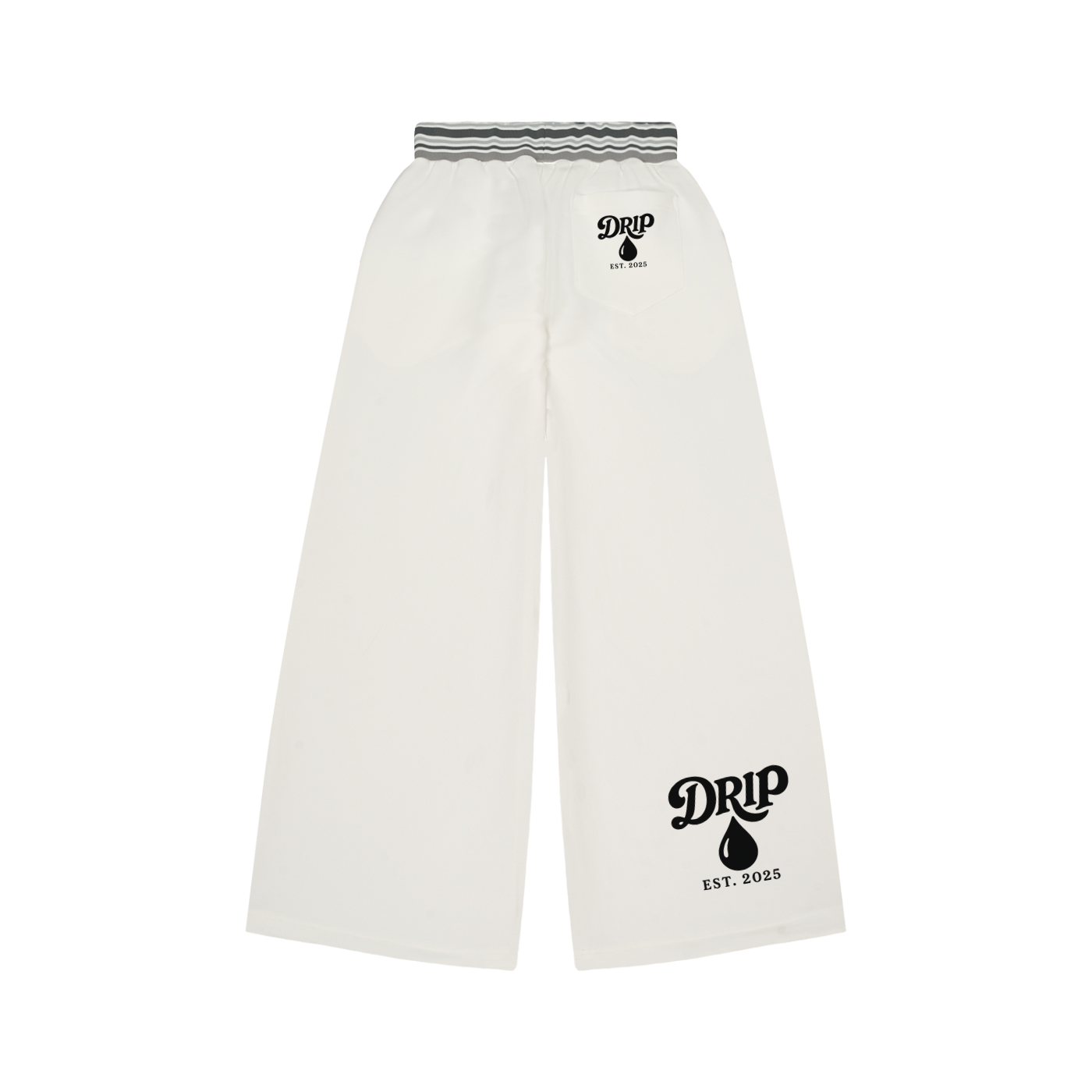 Striped Waist Wide Leg Pants