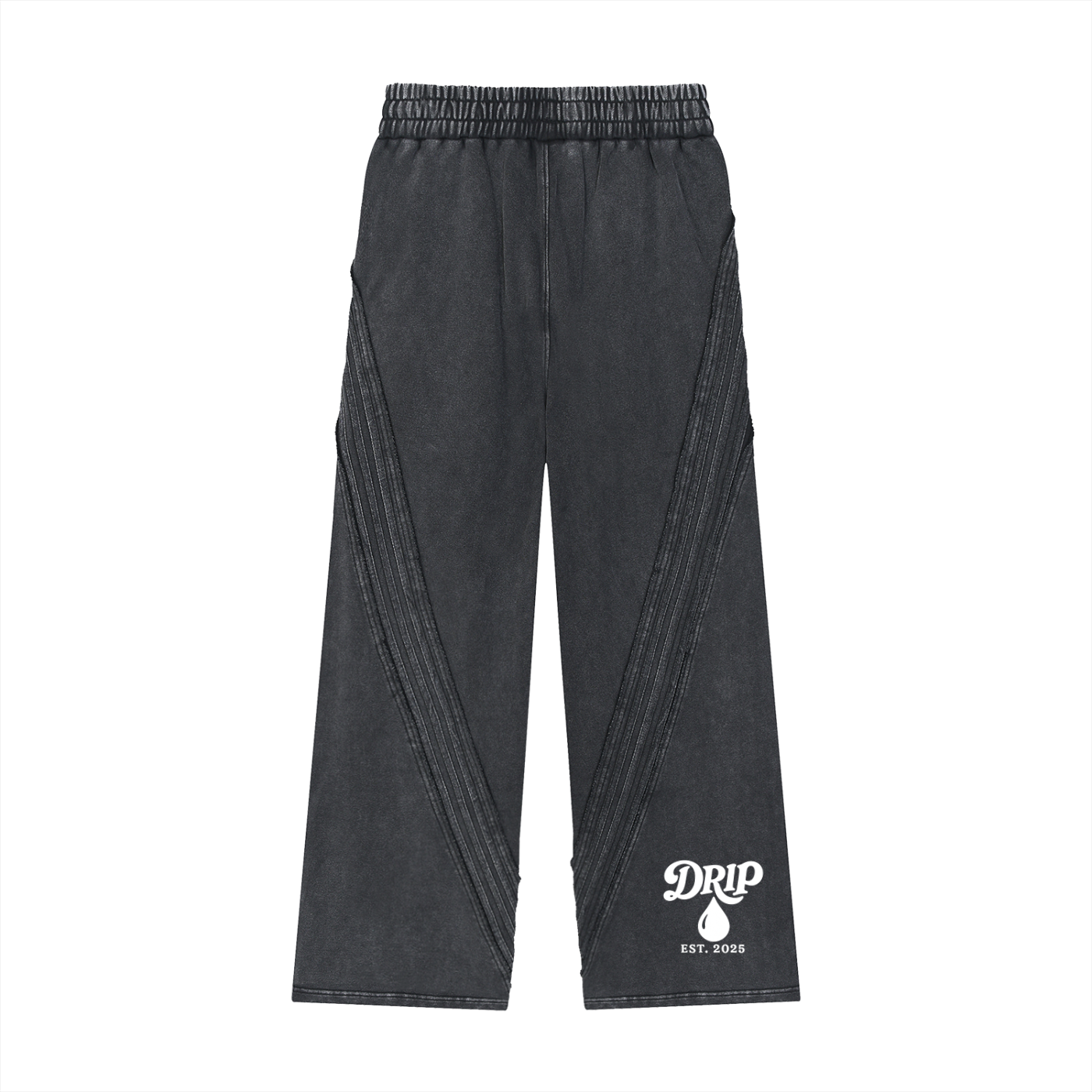 Snow Washed Tape Raw Edge Sweatpants