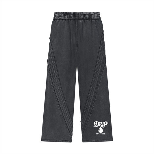 Snow Washed Tape Raw Edge Sweatpants