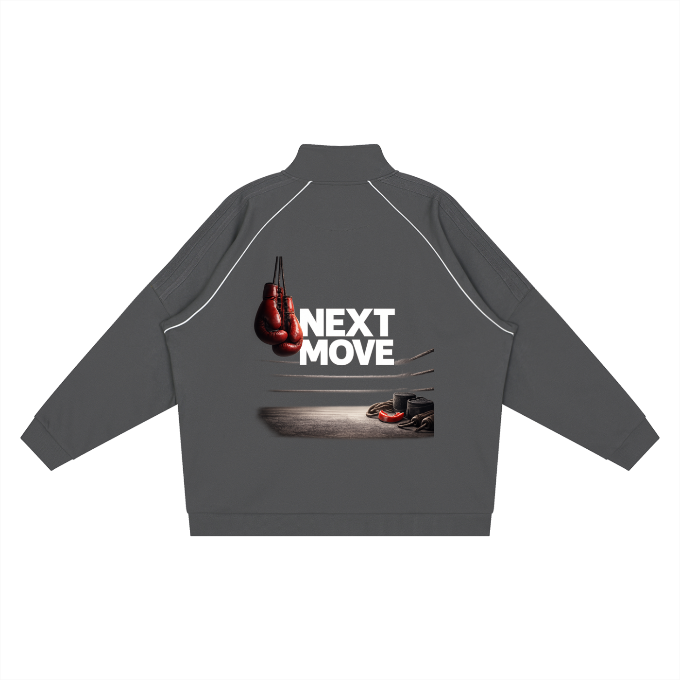 Reflection Striped Raglan Sleeve  Jacket