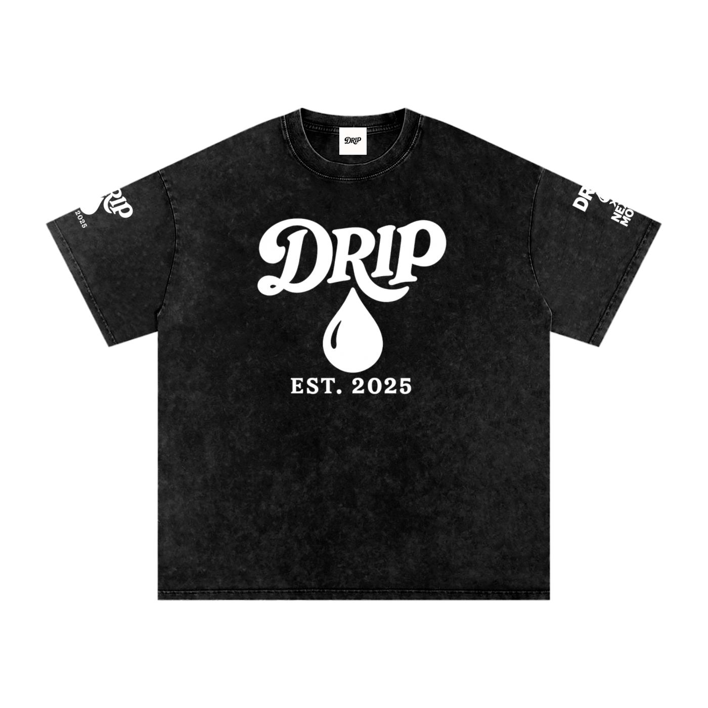 Snow Washed Oversized Cotton T-Shirt