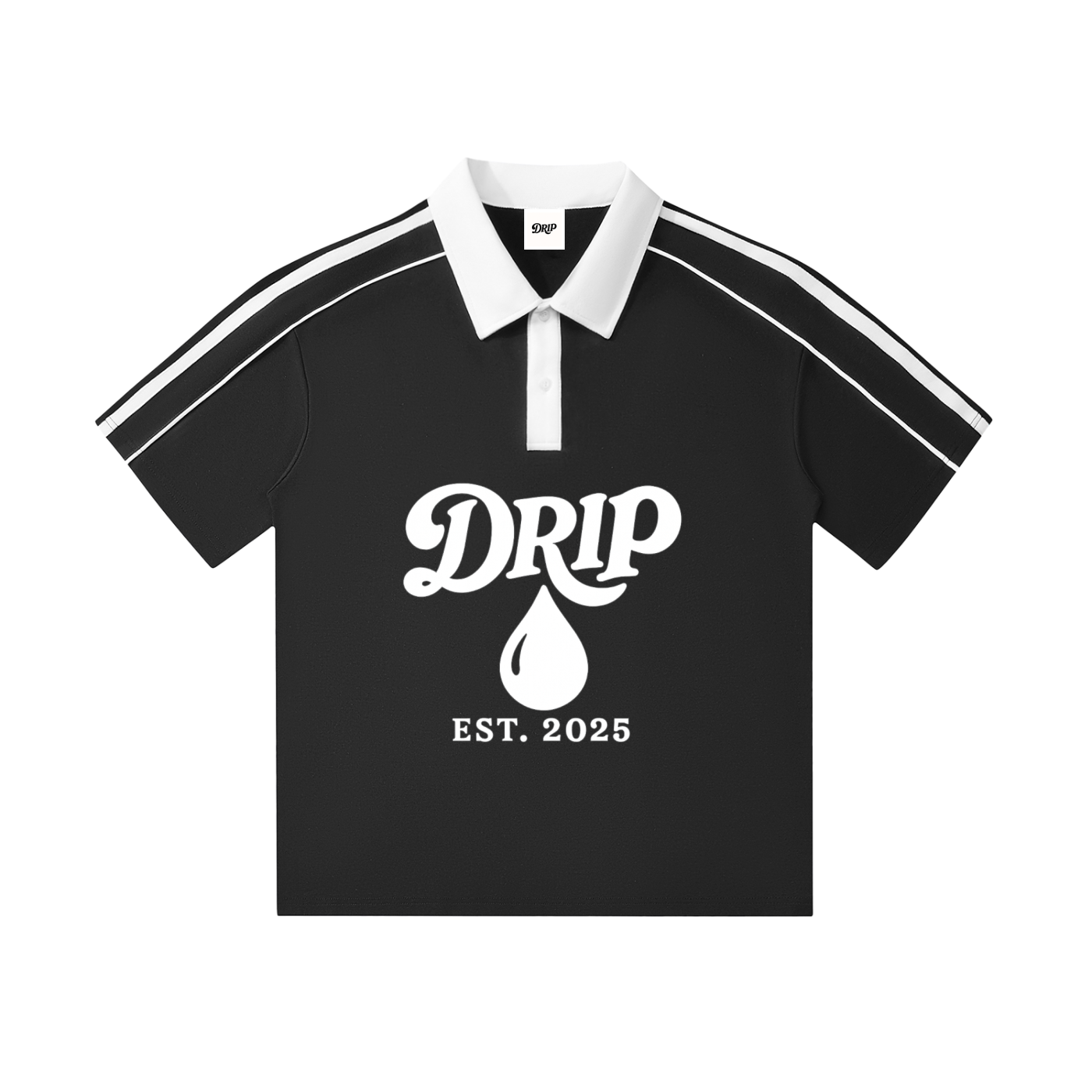 Contrast Collar Short-Sleeve Polo Shirt