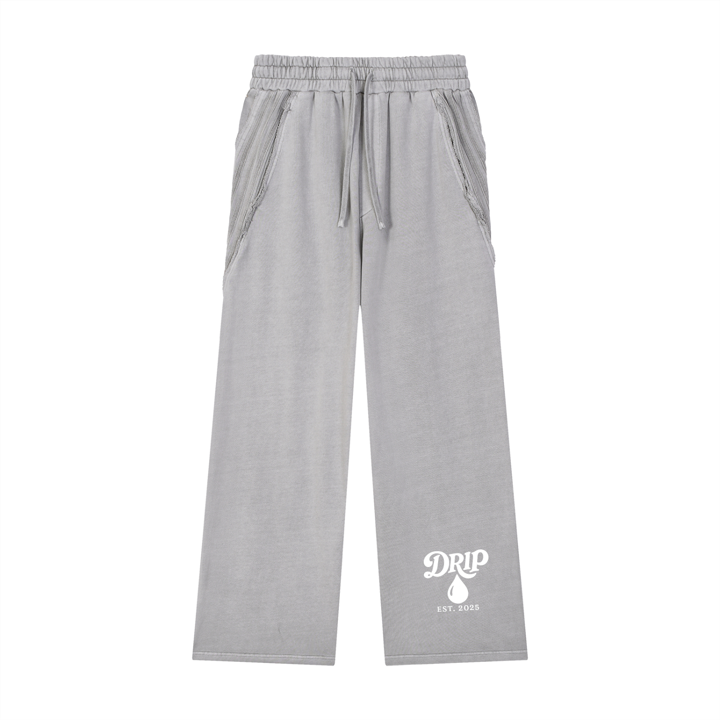 Snow Washed Tape Raw Edge Sweatpants
