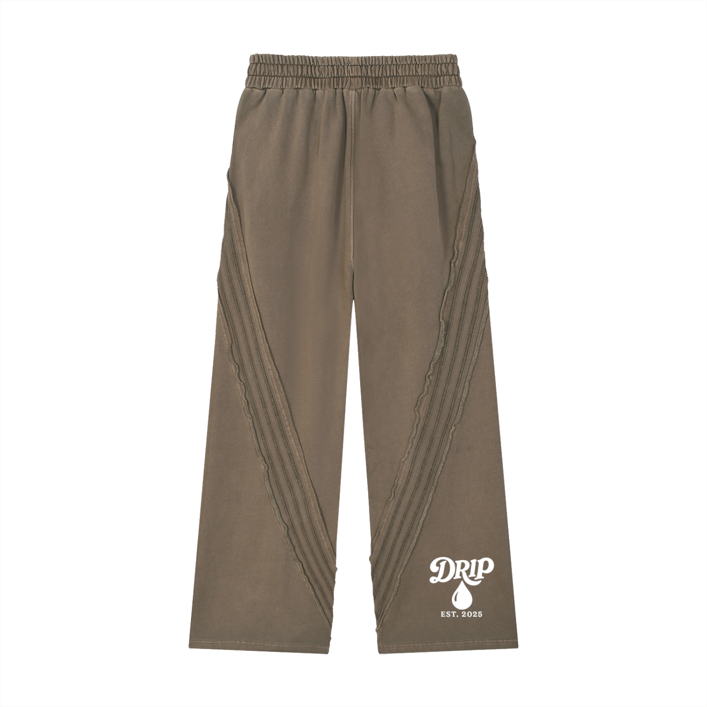 Snow Washed Tape Raw Edge Sweatpants