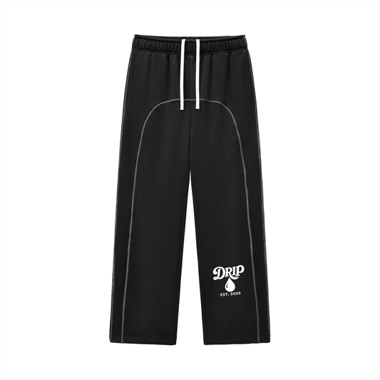 Contrast-Stitched Fleece Sweatpants