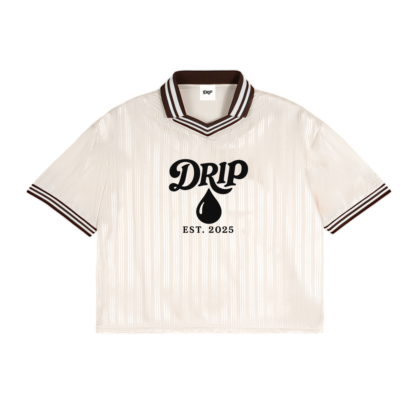 Contrast Stripes Polo Collar T-Shirt